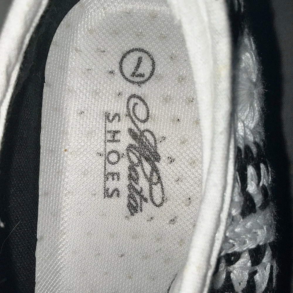Dirty Laundry Recreation Womens Shoes Sz 7 Black White Multi Platform Sneakers